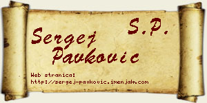 Sergej Pavković vizit kartica